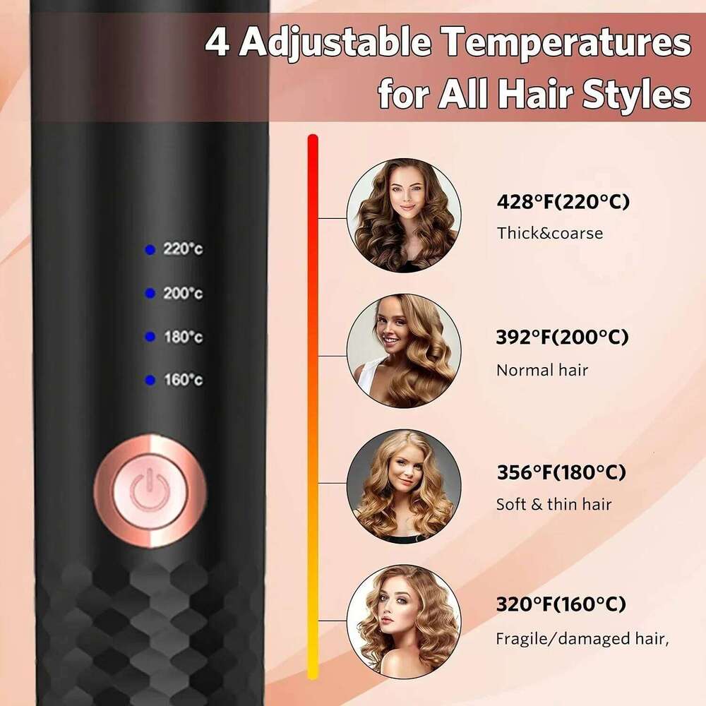 TINSOL Professional Ceramic auto-rotating air curling Air spinning rod styler Curling irons Styling tools