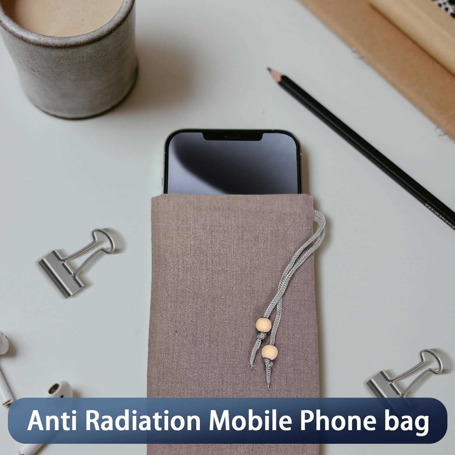 Cell Phone Sleeve fo Phone Pouch HighShield EMF Blocking Pouch 100 Silver Fibers forDigital Security Signal Blocking AntiEMP Radiation Bag for Privacy