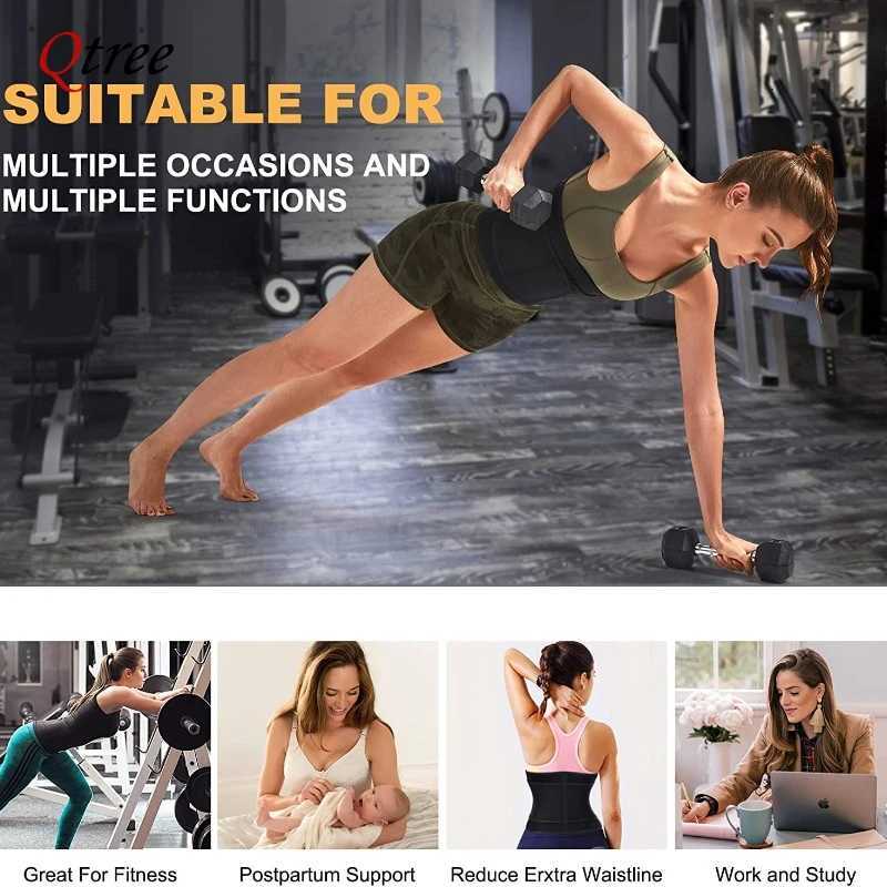 Qtree Waist Cincher Belt for Women Tummy Control Sauna Sweat Trimmer Body Shaper Sport Girdle Workout Slim Belly Band W250910