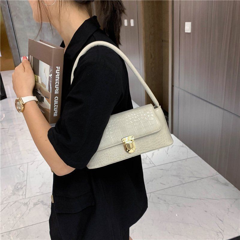 French Niche Bag For Women New Designer Bag Trendy Single Luxury Bag Shoulder Bag Korean Version Free Shipping Versatile Stone Pattern Fashion Underar
