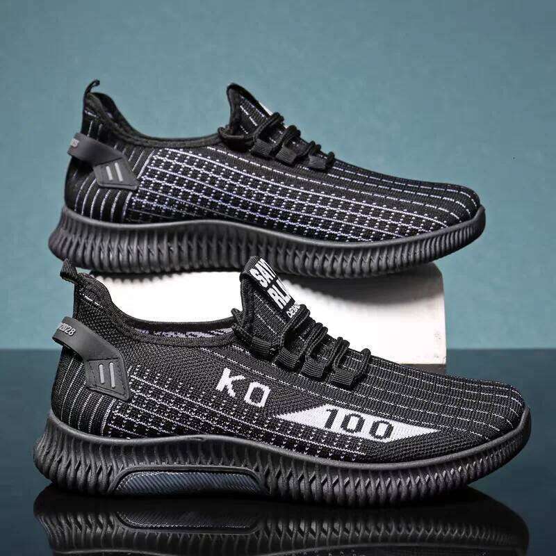 Breathable mesh sports shoes, comfortable casual shoes, fashionable men's coconut shoes, lightweight outdoor shoes