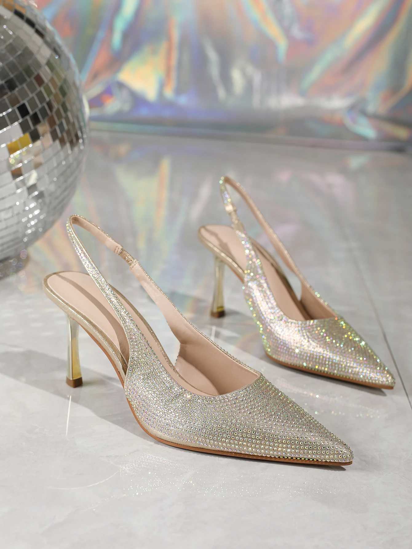 Womens Bow Slingback Heels Pointed Toe Kitten Pumps Dress Shoes with Elastic Strap W250910