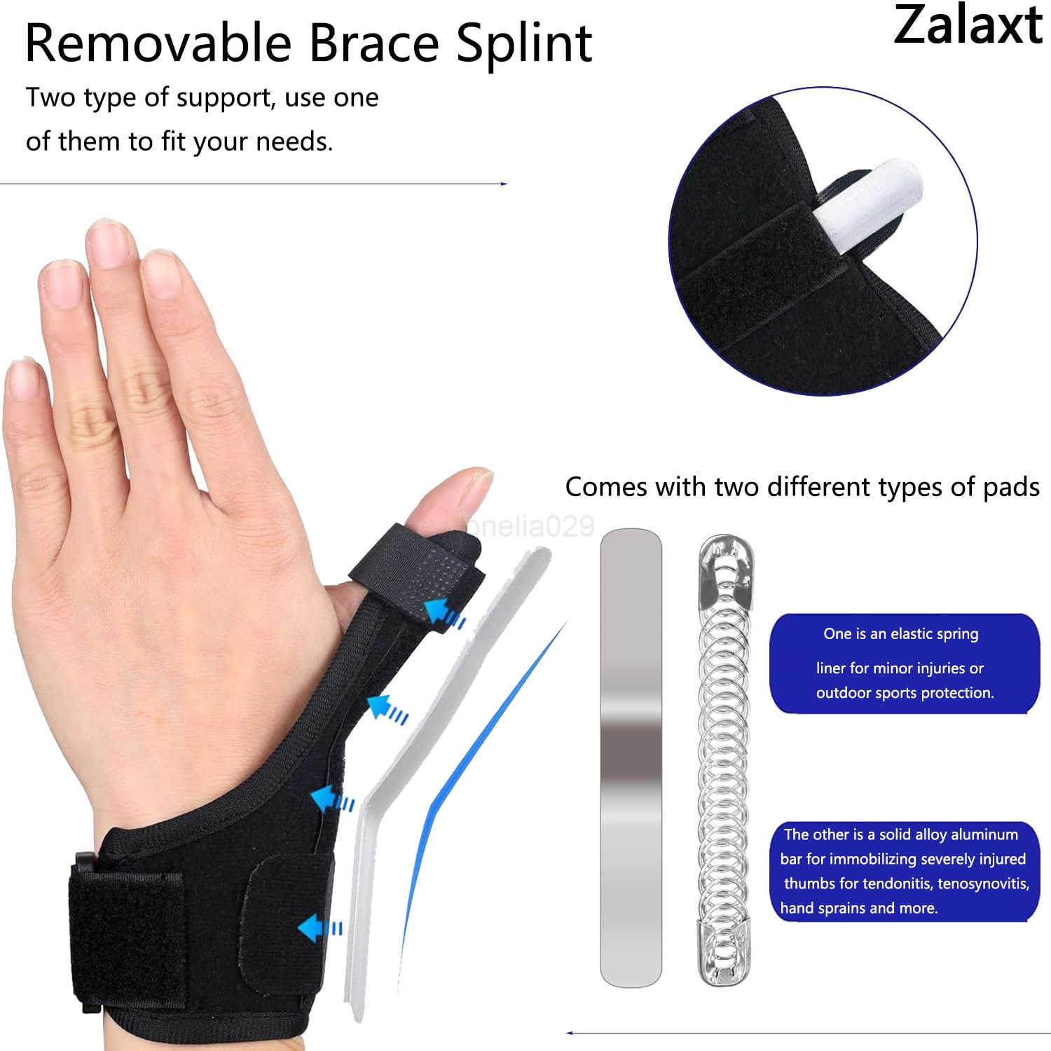 2 Pack Thumb BraceThumb Spica Splint Reversible Thumb Wrist Stabilizer splint Adjustable Breathable Wrist SplintHand Brace for Right and Left Hand Pai