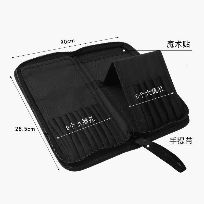 15 Slots Folding Cosmetic Brush Case with Zipper Women Cosmetic Brushes Storage Bag Female Travel Makeup Tools Holder OrganizerXJ250910