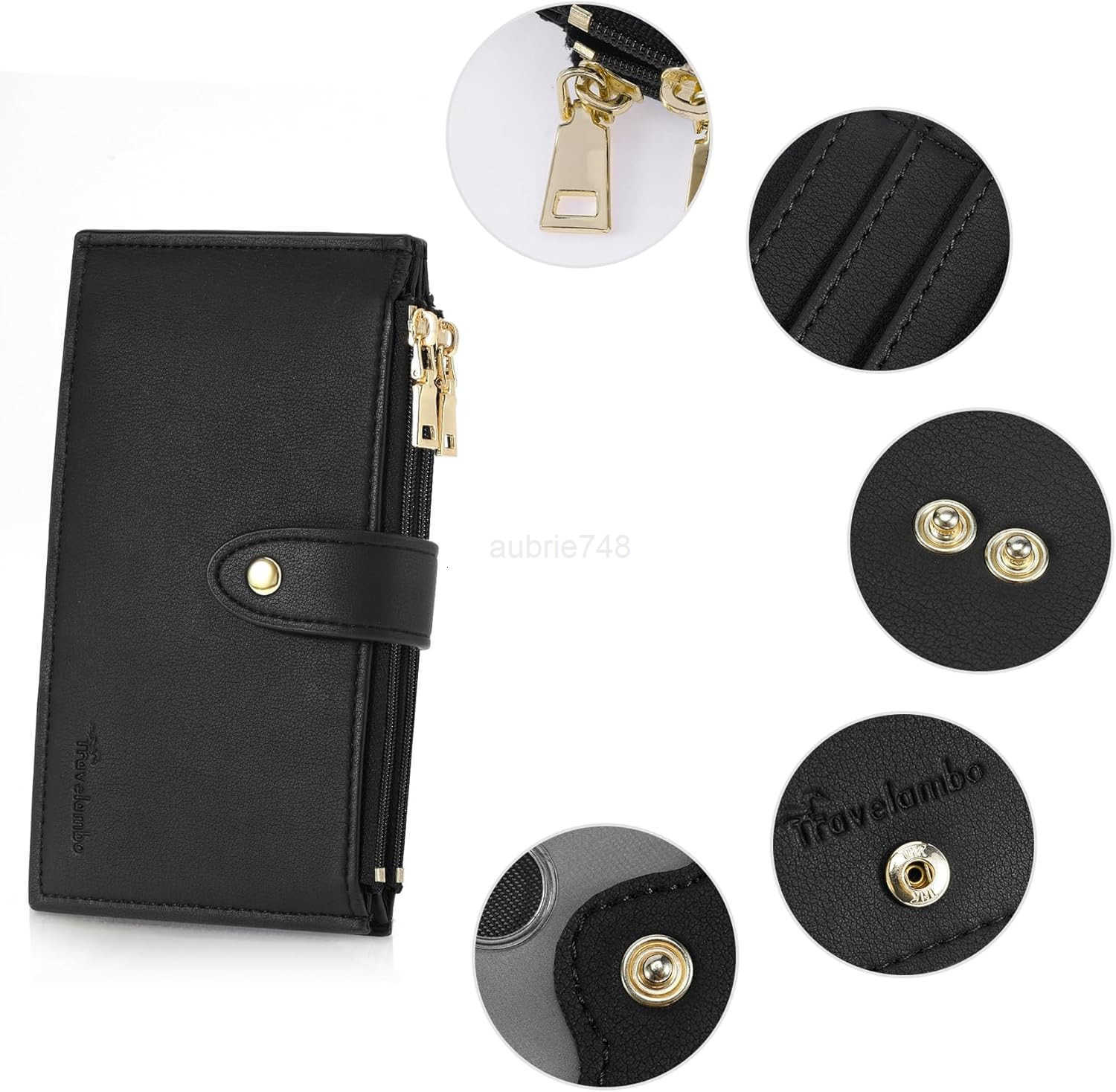 Leather Wallets for Women Slim RFID Blocking Bifold CARD Holder WalletZ250910
