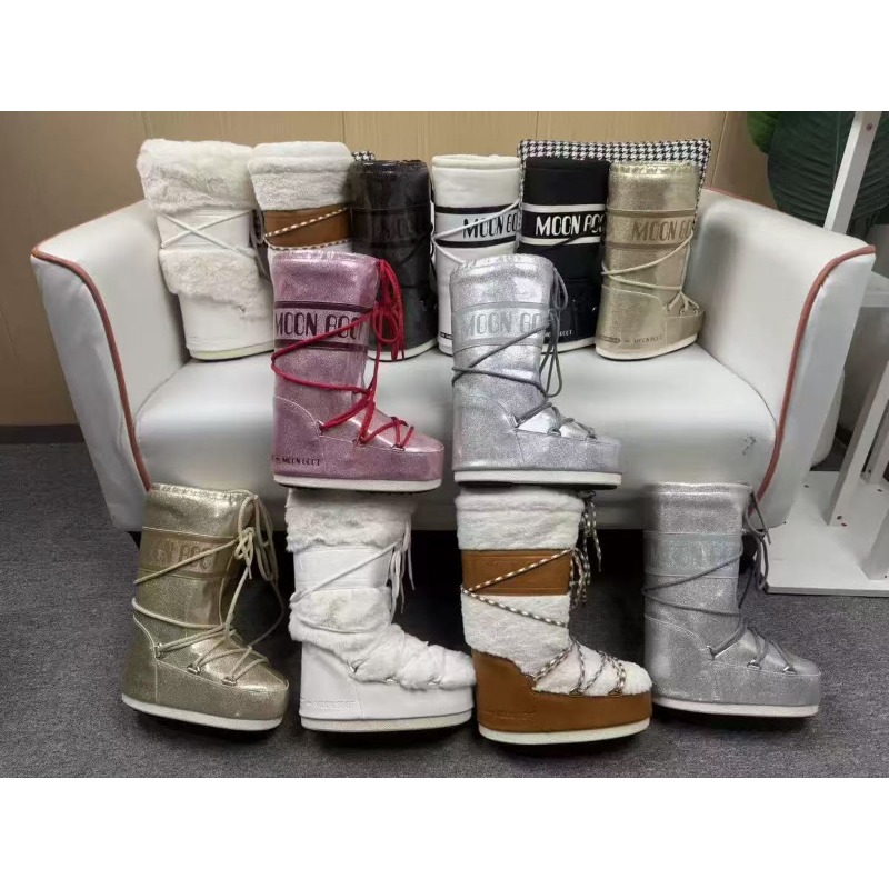 Luxury Snow Boots Fashionable Tall Non-slip Winter New Ski Shoes Warm Snow Boots