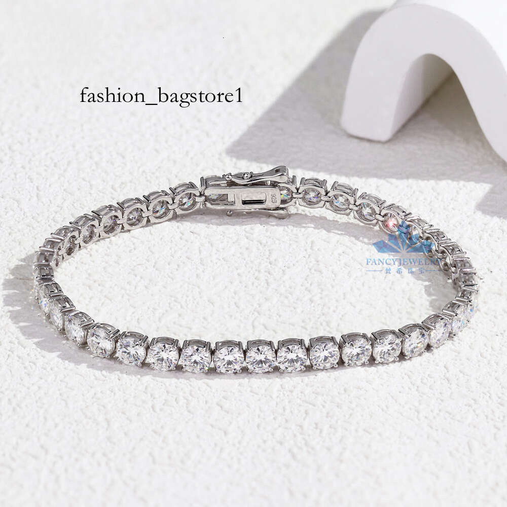 Sier D VVS Moissanite Tennis Women Various Sizes 2mm-6.5mm Gold Plated Bracelet Bangle for Gift or Wedding