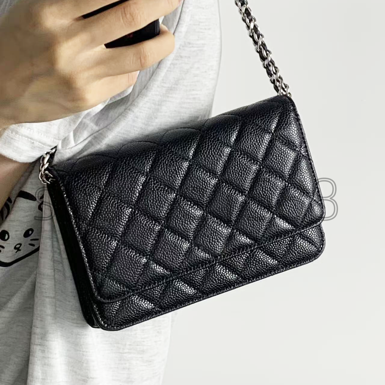 Top famous brand designer bags Plaid purse crossbody bag Double letter solid buckle Sheepskin pattern Shoulder Bags Women's handbag luxury woc envelope Bags