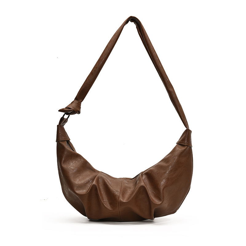 Free shipping designer Lazy Style Croissant Bag New Retro Niche Single Shoulder Bag Women Crossbody Bag High-end Pleated Dumpling Bag