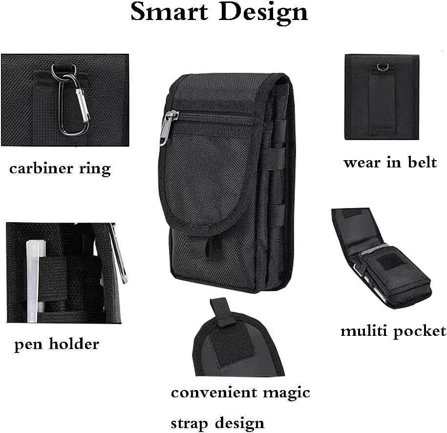 Cell Phone Belt Holster MultiPurpose Pouch Tool Holder Tactical Molle Carrying Case Waist Pocket for Hiking RescueW250910