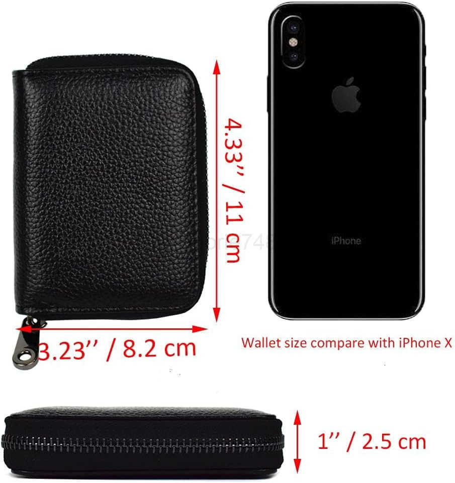 Card Holder for Women Men RFID Small Wallets CARD Case Money Organizers20 SlotsBlackZ250910