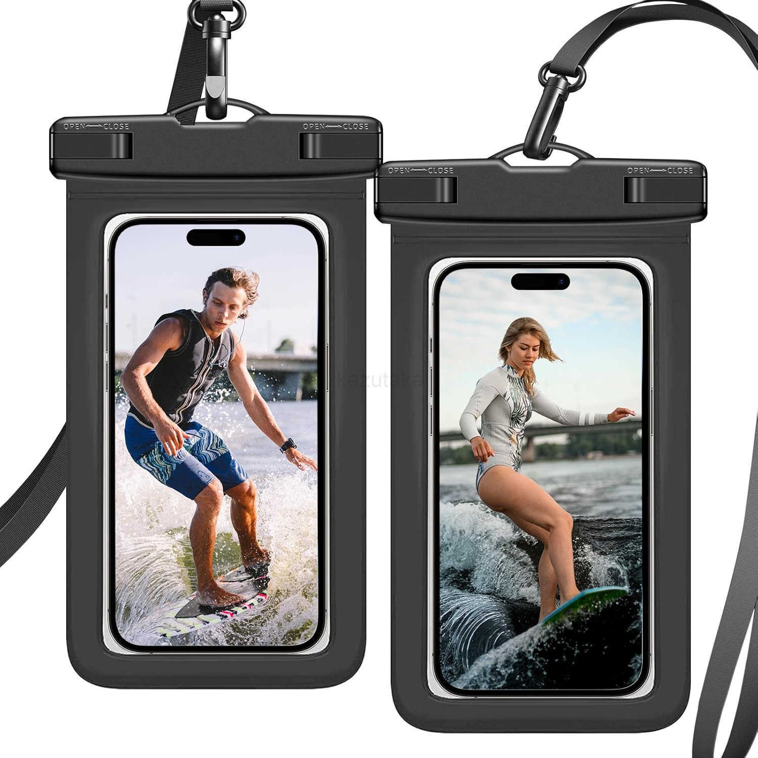 Waterproof Phone Pouch IP68 Floating Waterproof Phone Case Dry Bag Beach Cruise Essentials with Adjustable Lanyard for iPhone 16 Pro Max 15 Pro S24 S2
