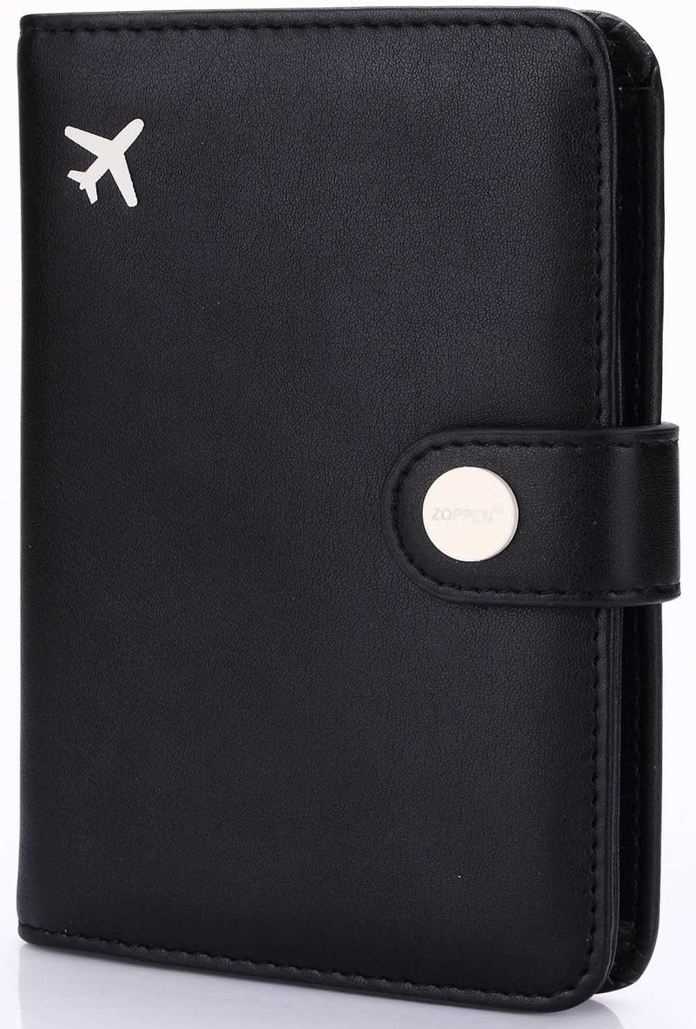 Passport Holder Women Men Passport Cover Travel Wallet Rfid Blocking Passport Wallet Cover Case Travel Essentials Document Organizer BlackZ250910