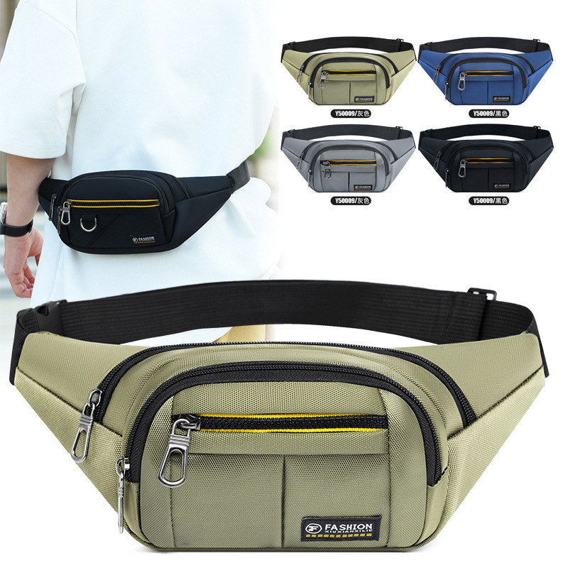 Foreign Trade New Men S Waist Bag Multi Layer Designer Bag Storage Phone Bag Trendy Single Shoulder Crossbody Bag Business Cashier Luxury Free Shippin