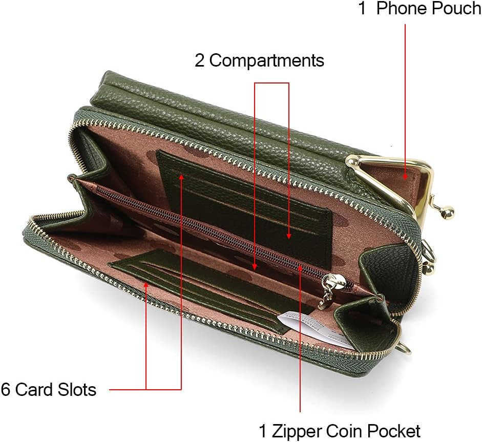 Small Crossbody Phone Bag for Women Cell Phone Purse Wallet Kiss Lock Cute Shoulder Bag with CARD Slots Z250910