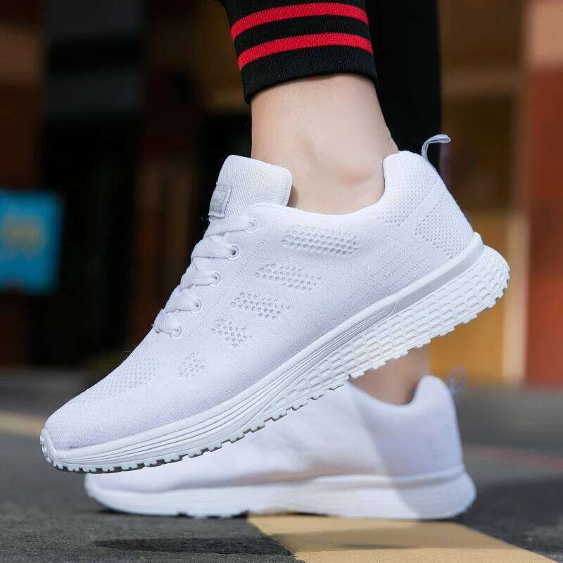 Women Casual Shoes Fashion Breathable Walking Mesh Flat Shoes Sneakers Women 2025 G ym Vu lcanized Shoes White Female Footwear