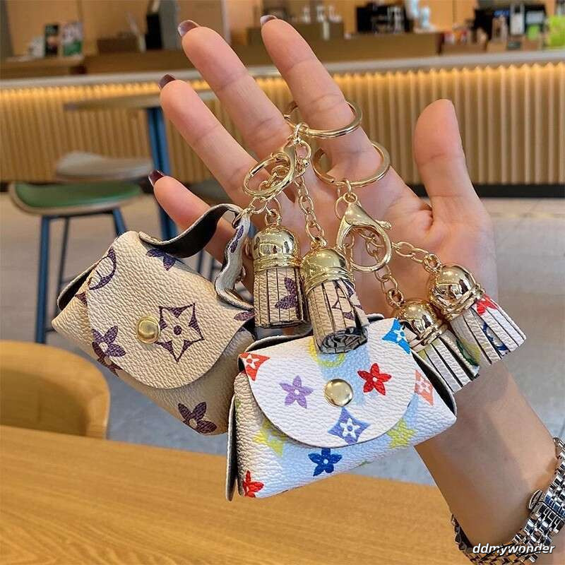 Mini PU Leather Pouch - Cute Coin Purse & Keychain For Cards, Earphones, Cash (9 Colors, Unisex Stylish Organizer) ddmywonder ddmywonder ddmywonder dd
