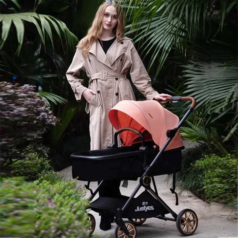 Highview Twoway Baby Stroller Can Sit or Lie Down Fold and Light for Newborns Can Be Taken on The Plane W250910