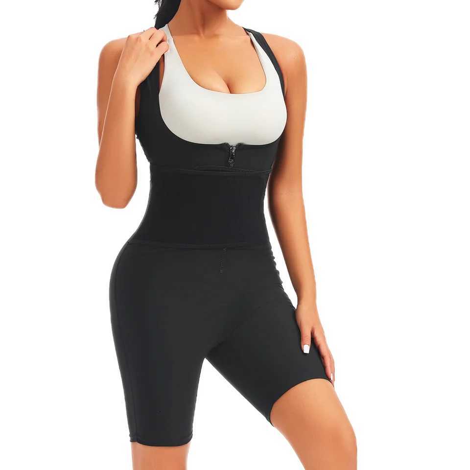Women Body Shaper Sleeveless Tops Bodysuits Weight Loss Jumpsuit Waist Trimmer Corsets Gym Belly Slimming Shapewear Fat Burning W250910