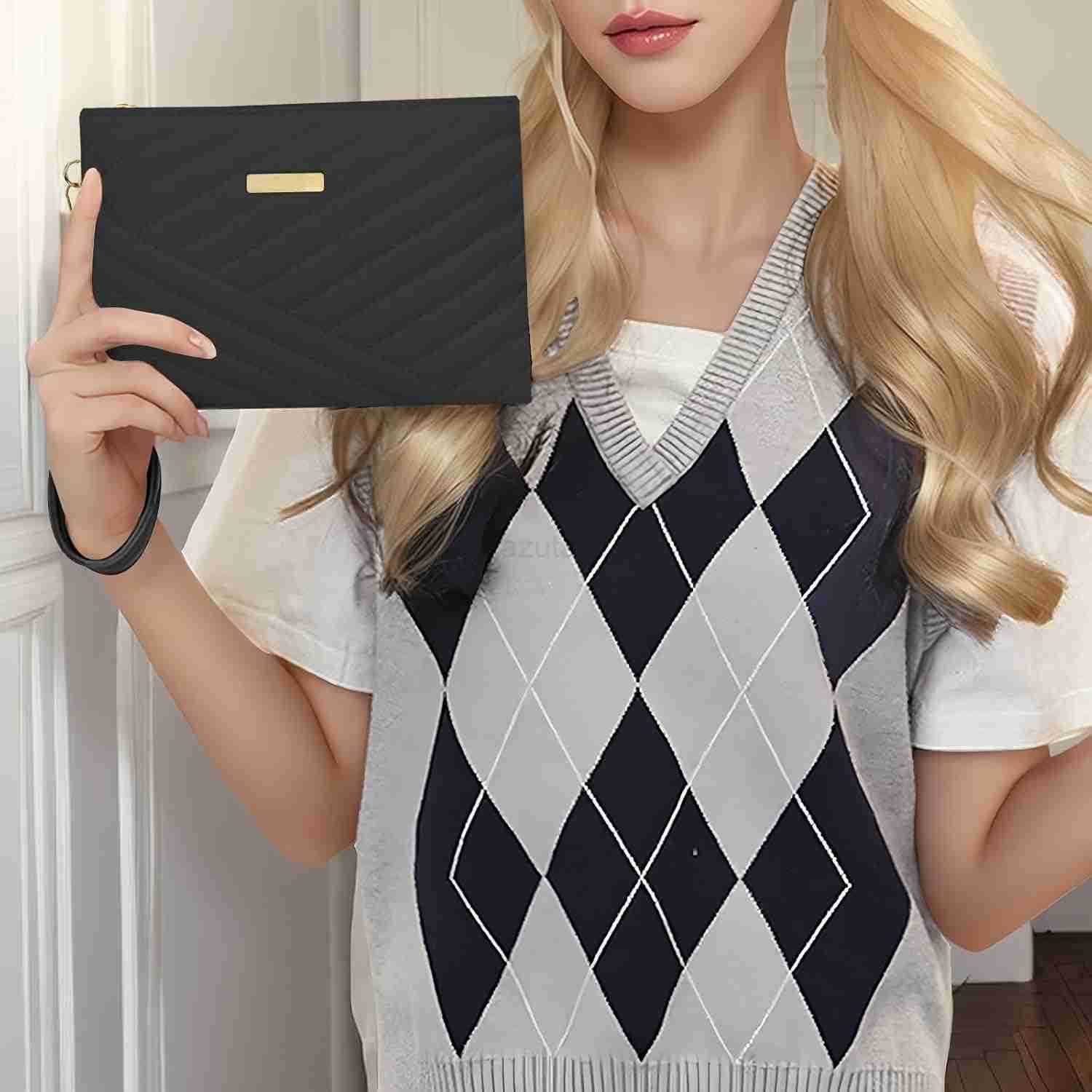 Womens Wristlet Wallets Ladies Leather Slim Phone Purse Large Capacity Zipper Clutch Handbag with Wrist Strap Z250910