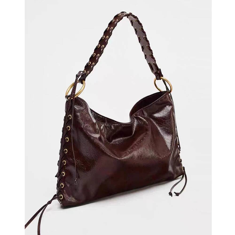 Fashion Woven Strap Shoulder Soft PU Leather Handbags High Quality Shopper Tote Bags for Women Bag Commuting Purses high-quality