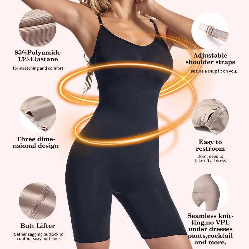 Seamless Women Bodysuit Butt Lifter Shapewear Waist Body Shaper StrappyBack Chest Enhancing Corrective Underwear Corset W250910