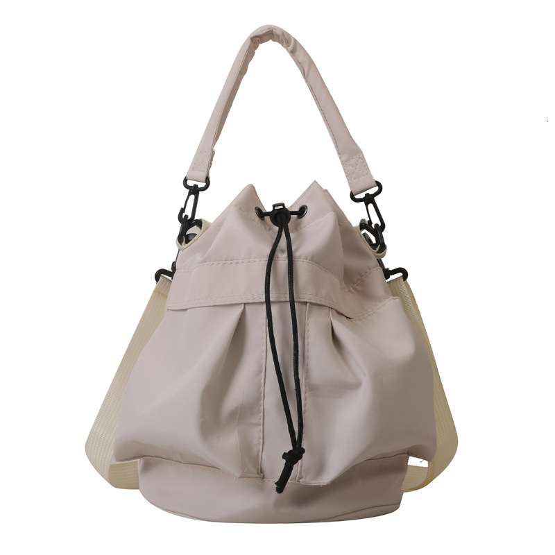 Designer Fashion Women's Multi functional 2025 New Drawstring Single Shoulder Slant Water Bucket