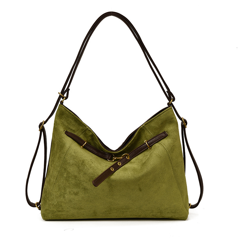 Free shipping designer Vintage Suede Tote Bag for Women Simple Texture Versatile Backpack Large Capacity High-End Commuter Bag Shoulder Bag Crossbody 