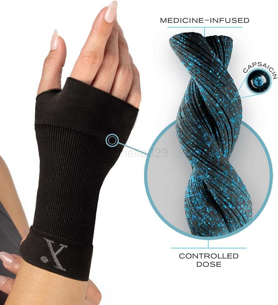 Wrist Compression Sleeve for Pain Relief MedicineInfused Hand and Wrist Support Compression Sleeves for Women and Men with Arthritis Tendonitis and Ca
