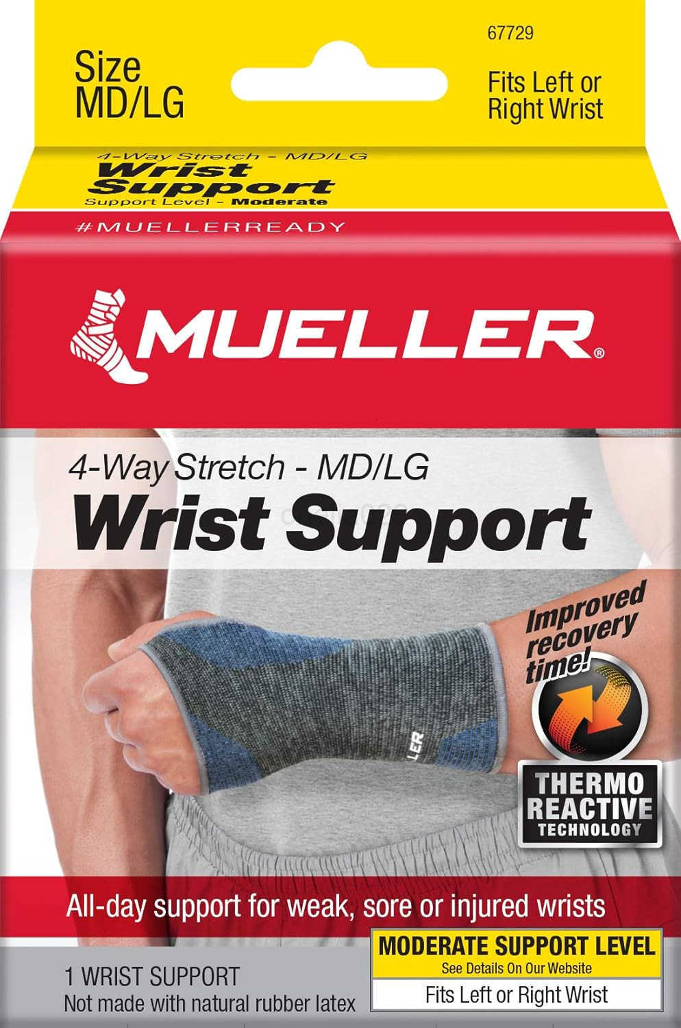 Sports Medicine FIR 4Way Wrist Support Wrist Pain Relief Support for Men and Women Ideal for Carpal Tunnel Tendinitis Arthritis BlackBlue W250910