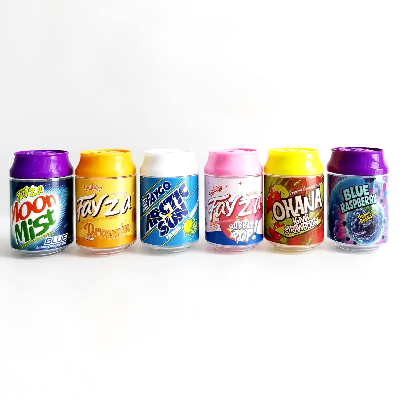 Empty Thickened Plastic Soda Can 100ml With Stickers On Colored Screw Top Packaging Jar Bottles Storage Container And Label Sticker Extra Hard PET Bottle