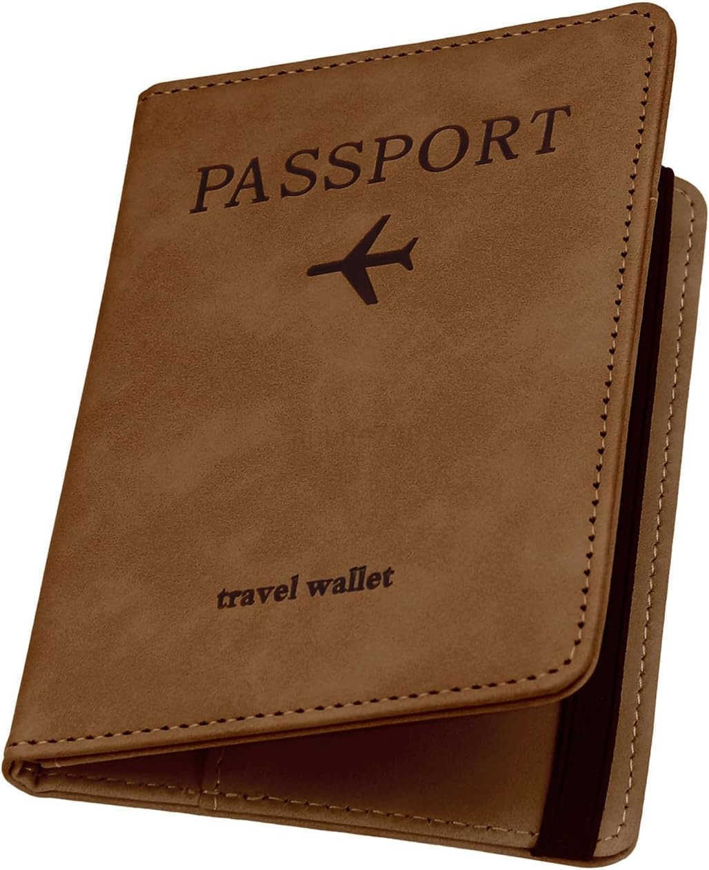 CoverPassport Holder Travel WalletRFIDBlocking Passport Case Travel Accessories Card Holder Wallet Unisex Travel GiftsBrownZ250910