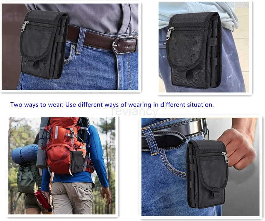 Cell Phone Belt Holster MultiPurpose Pouch Tool Holder Tactical Molle Carrying Case Waist Pocket for Hiking RescueW250910