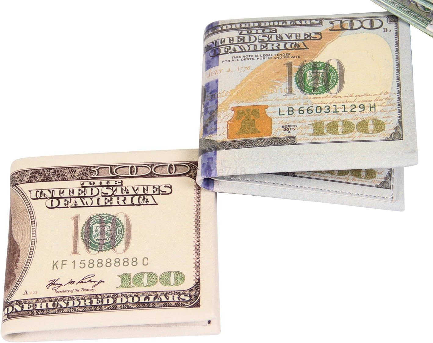 Men Us Dollar Bill Wallet Billfold Leather CARD Photo HolderZ250910