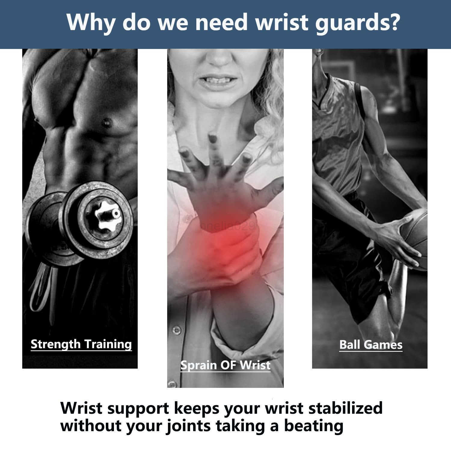 2 Pack Wrist Wraps for Sports Protection and Pain Relief Adjustable Wrist Support Strap for Tendonitis Working Out WeightliftingStrength TrainingKettl