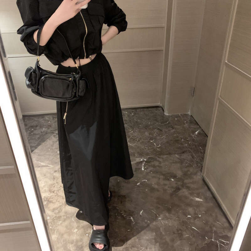 Early Autumn New Niche Design Trendy Brand Jacket Coat + Workwear Half-Length Skirt Set B3