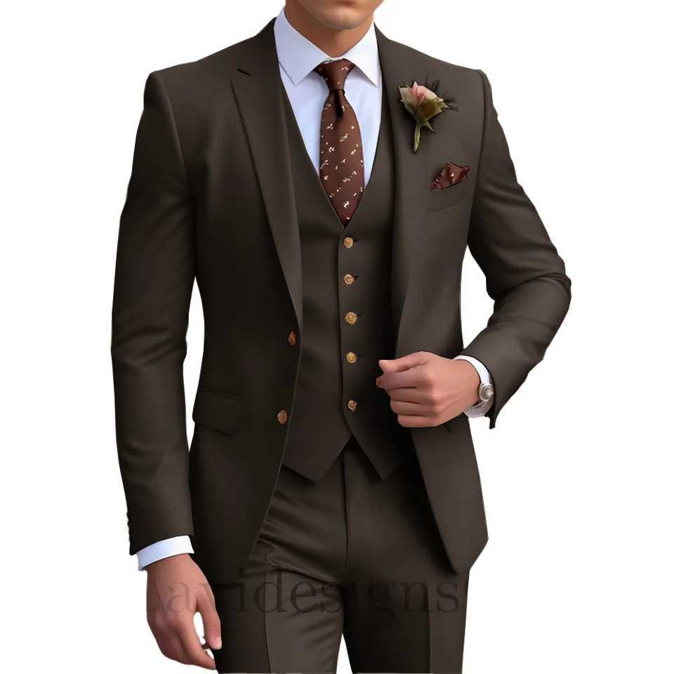 Elegant Mens Wedding Tuxedo Slim Blazer Pants Vest Threepiece Suit XS5XL Custom Youth Suit 2025 New Style Suit W250910