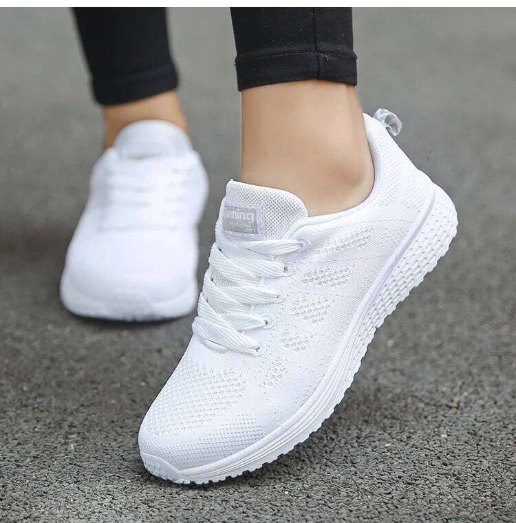 Women's Sneakers 2025 Breathable Trainers Comfortable Sneakers Women Mesh Fabric Lace Up Female Footwear Women Shoes Zapatillas