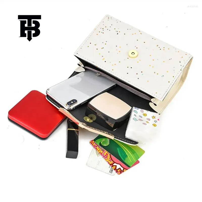 TB BHULAMTE Luxury Designer Versatile Shoulder Bag, Fashionable Ladies' Small Luxury Bag Square Crossbody Bag Girls' Cross Tassel Pendant Si