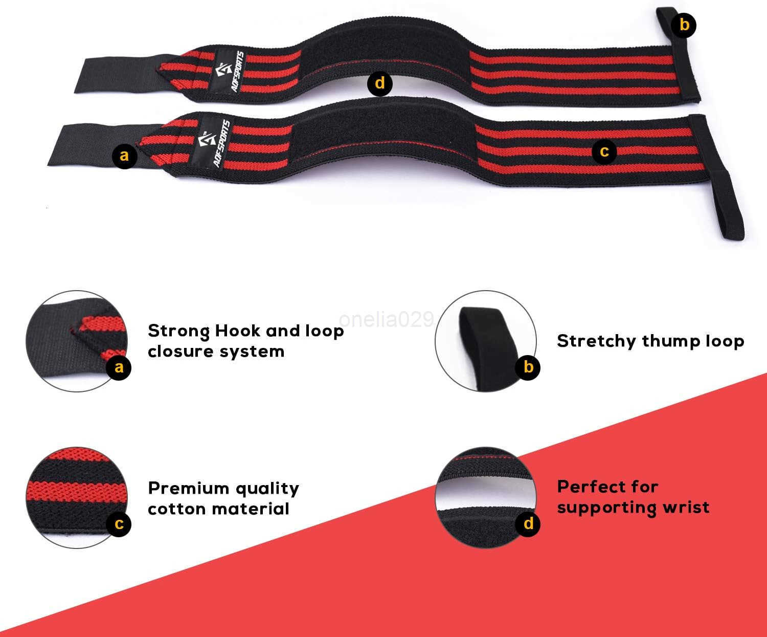 Wrist Wraps for Weightlifting USPA IPL Approved 18 Gym Wrist Support with Thumb Loop Heavy Duty Lifting Wrist Straps for Fitness Workout Powerlifting 