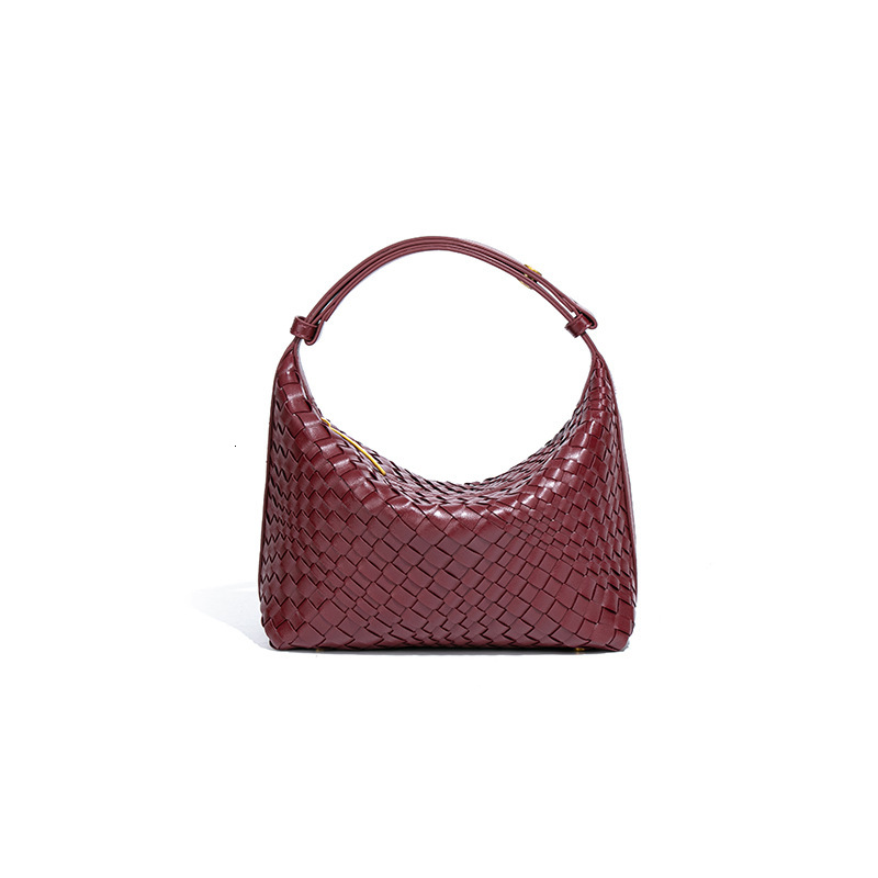 High-End Women's New Handwoven Lunch Box French Niche Stylish Handbag Shoulder Underarm Bag