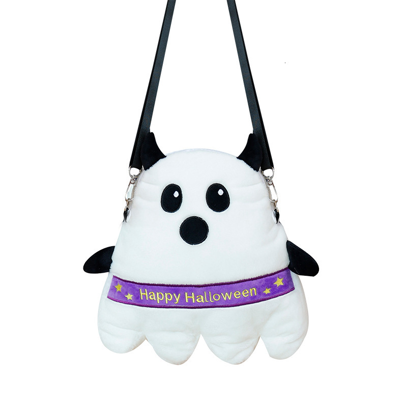 2025 new Halloween skeleton ghost plush jumpbag luxury bag bat plush shoulder bag designer packaging decoration Halloween candy storage bag