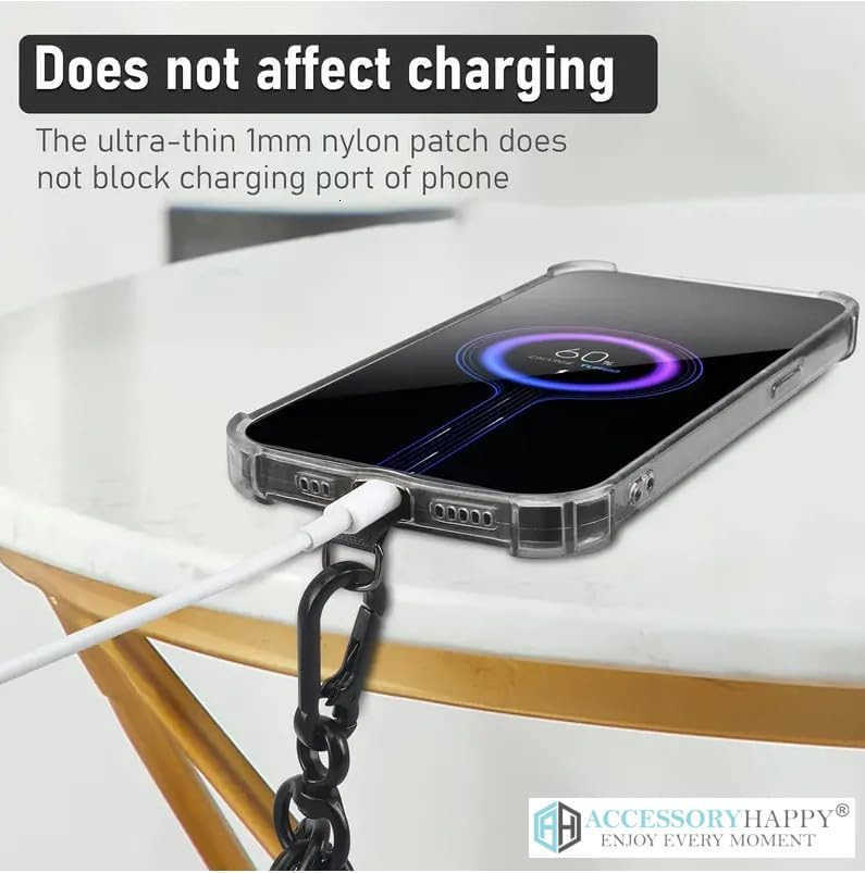 Phone Lanyard Crossbody with 2 Phone Tabs Adjustable Anti Theft Phone Strap for All Phones Metal Buckles SkinFriendly Universal Cell Phone Neck lanyar