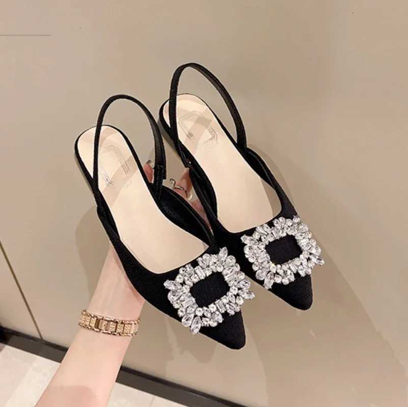 2025 Sandals Summer Women high heels Classics Thin Heels 2cm Fashion Girls Hollow out Pumps Posterior trip band sex Women Shoes W250910