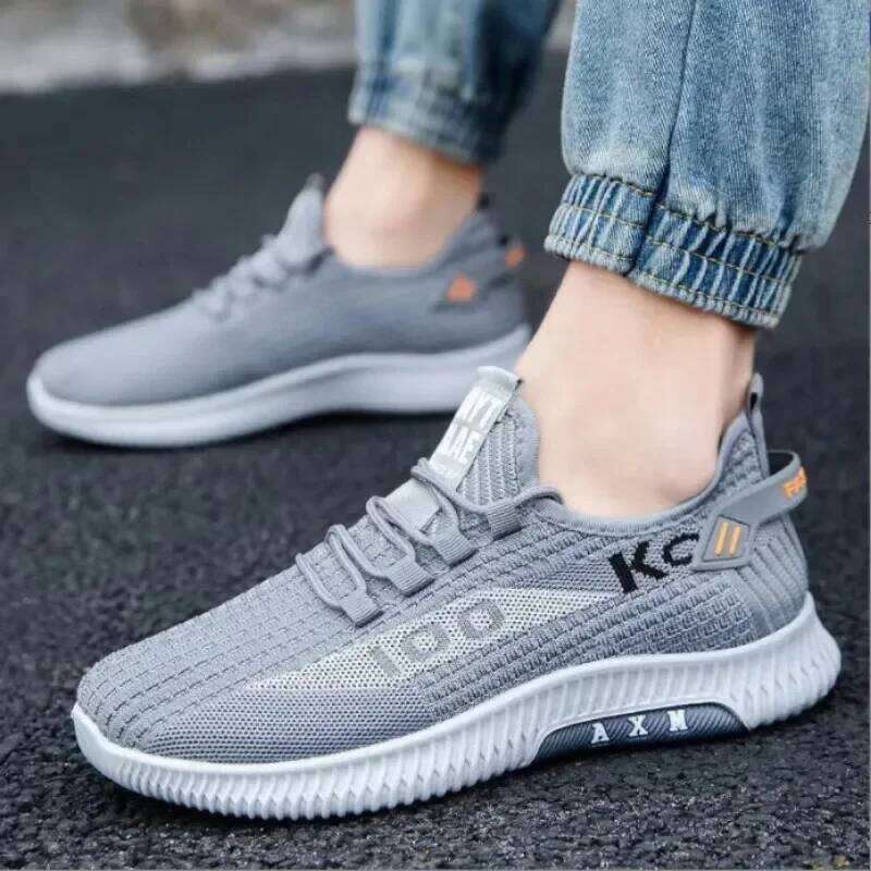 Soft soled summer mesh shoes, breathable mesh shoes, anti slip and wear-resistant, casual low cut men's shoes, sports shoes