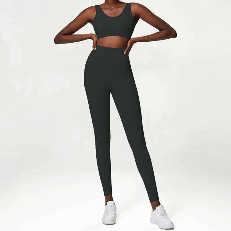 2 Pieces Yoga Suit Women Sexy Tight-Fitting Fiess Sports Set Gym Bra Elasticity High Waist Leggings Female Athletic Wear