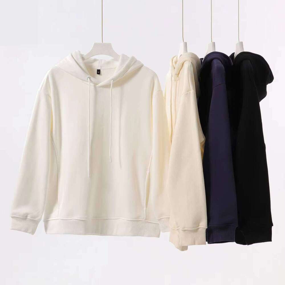 Winter 600 GSM Heavyweight Wool Blank Pullover Drop Shoulder Oversized Men's Hoodie