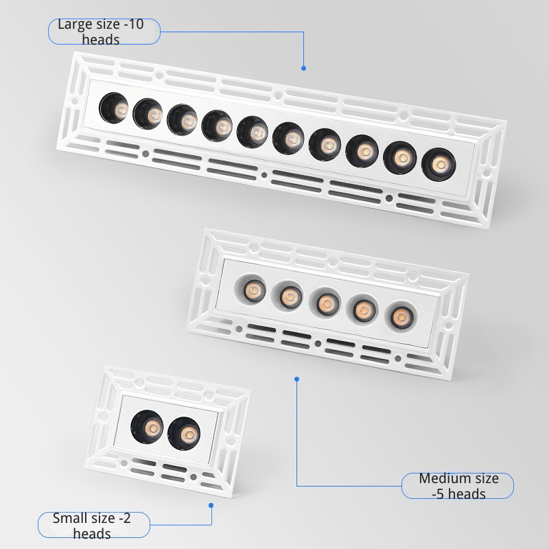 Smart Pre-Embedded Borderless Grille LED Light - Recessed Linear Strip | Living Room No Main Light - -WLY