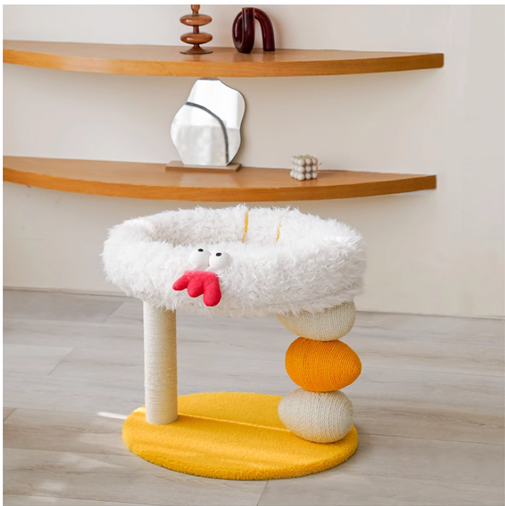 Durable Indoor Cat Playset Featuring a Cozy Nestling Spot for Mini Felines