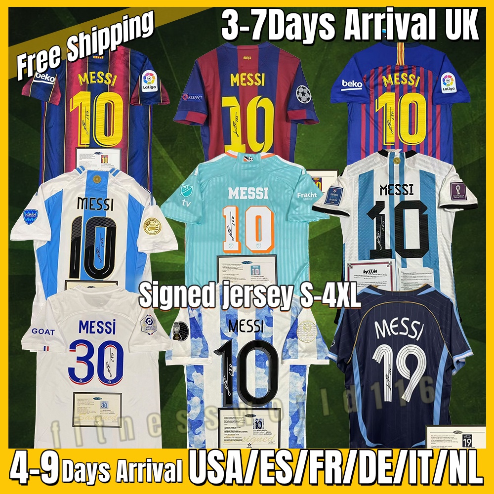 22 23 24 25 Messi soccer jerseys MESSI 10 Plyaer Fans Messi's signed jersey football jersey signature football jersey 19 20 Patch maglia da calcio Sports Jerseys S-4XL